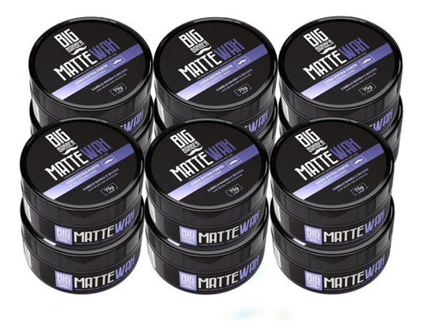 Cera Modeladora Matte Wax Big Barber 75g Efeito Seco 12 Und 0