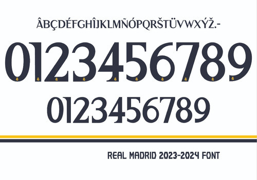Tipografía Real Madrid Ucl 23/2024 0