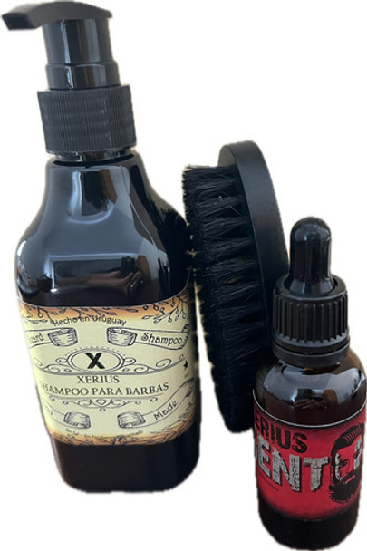 Set Xerius Para Barbas Shampoo Aceite Y Cepillo 0
