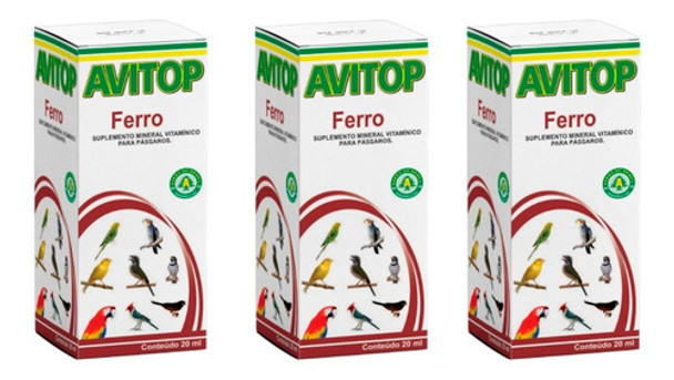 Kit 03 Unid. Avitop - Ferro - Aarão - 20ml 0