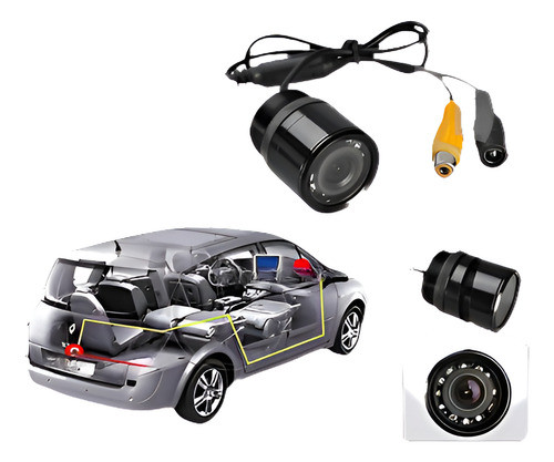 Universal 28mm Ccd Coche Trasera Vista Cámara 170° Ángulo Im 0