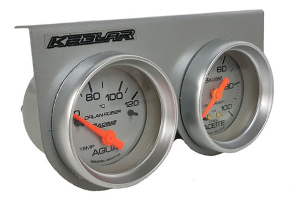 Carcasa Tablero 2 Bocas 52mm Keblar Gris Portareloj C2 0