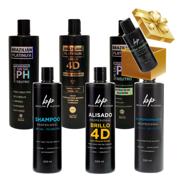 Kit De Alisado Premium Completo Profesional Facil Aplicacion 0