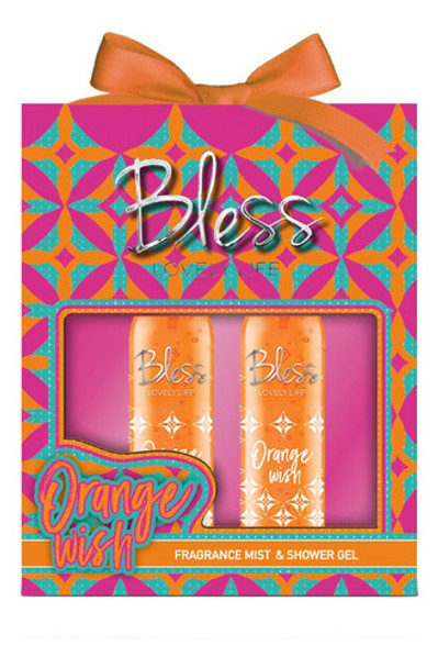 Body Splash Mujer Bless Orange Wish 125ml + Shower Gel Set 0