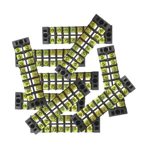 Lantee 10pcs 8 Posición De La Fila Doble Tornillo Terminal C 0