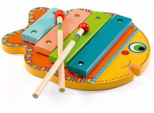 Xilofon Madera Pez Instrumento Musical Djeco Cadaques Kids 0