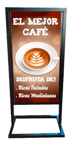 Soporte Grande De Hierro Para Cartelería De Veredas. 0