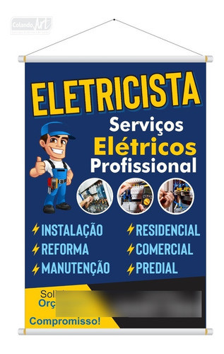 Banne Eletricista Tamanho 70x50cm 0