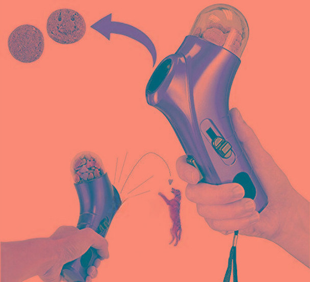 Perro Alimento Catapulta Alimentador Tratar Mascotas Lanzado 0