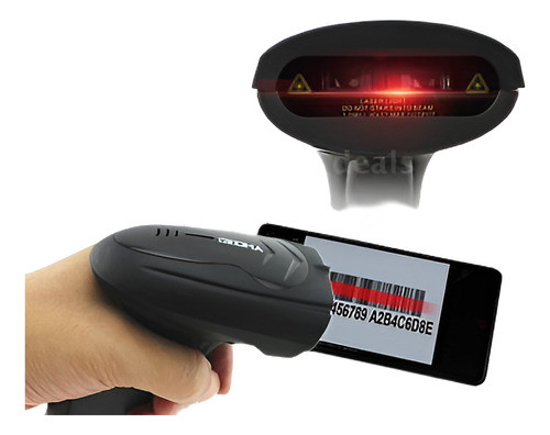 Nuevo Escáner De Código De Barras Láser De Mano 0.3mw Con Ca 0