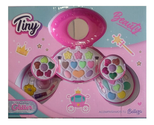 Tiny Set De Maquillaje Ovalo Con Sombras Glitter 3231 0