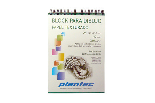 Block Boceto 210g A4 Plantec 40 Hojas Espiralado 0