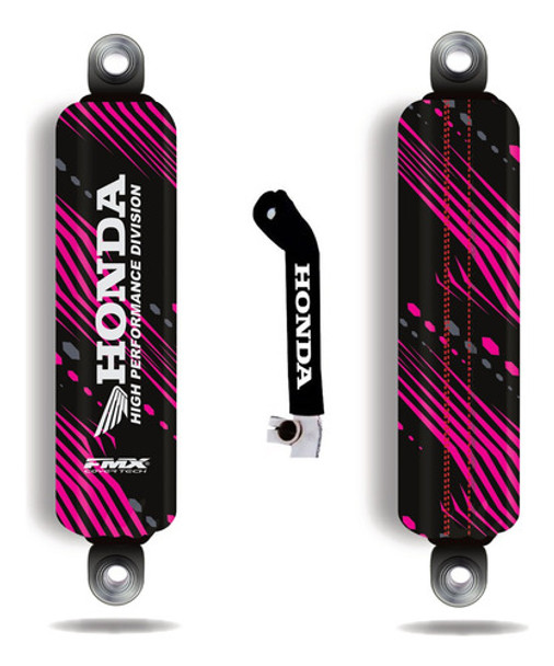 Cubre Amortiguador Honda Neoprene Rosa + Cubre Palanca Fmx 0 Cubre Amortiguador Honda Neoprene Rosa + Cubre Palanca Fmx 0