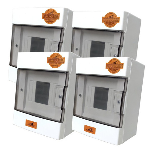 Pack X4 Cajas Para Termica De Aplicar Con Tapa 4 Modulos Idt 0