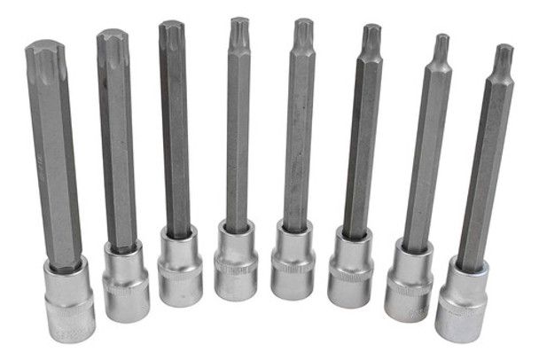 Juego Tubos Torx Extra Largos 8pzas Enc 1/2'' Eurotech 0