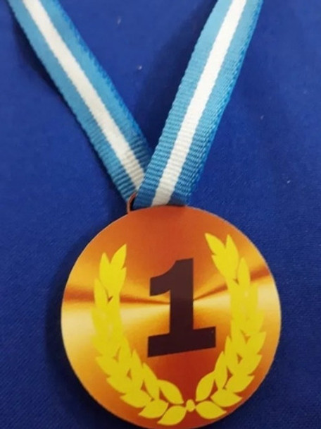 100 Medallas Boca En Madera Con Stiker 0