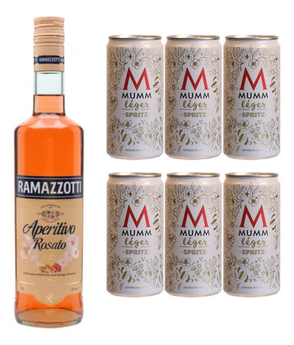 Aperitivo Ramazzotti + Mumm Lata X6. Quirino Bebidas 0