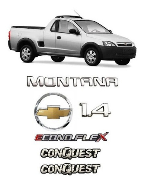 Emblemas Gm Montana Conquest 1.4 Econoflex + M Montana 2009 0 Emblemas Gm Montana Conquest 1.4 Econoflex + M Montana 2009 0