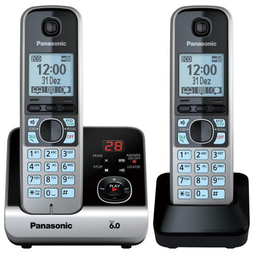 Telefone Sem Fio Com Base + Ramal Preto/prata Panasonic 0