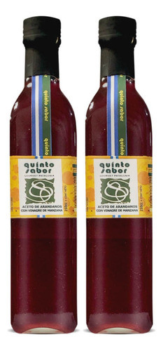 Aceto De Arandanos Con Vinagre Manzana Quinto Sabor 250ml X2 0