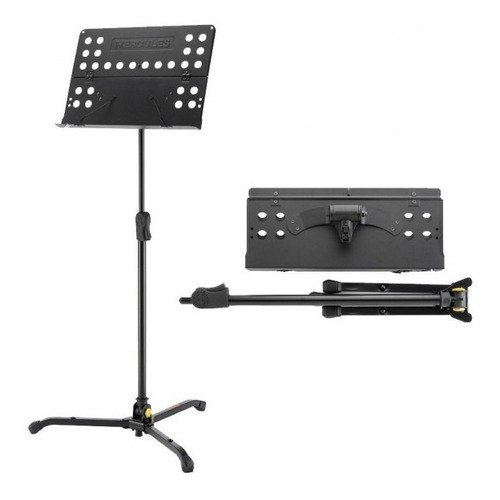 Atril Hercules Para Director Bs311b Perforado Plegable Negro 0