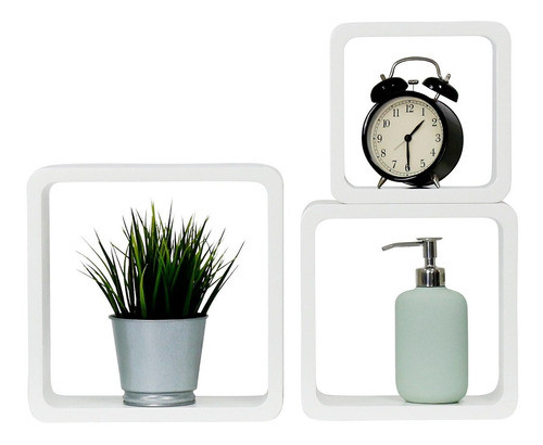 3pc Flotante Estantes De La Pared Estante Pantalla Decoració 0