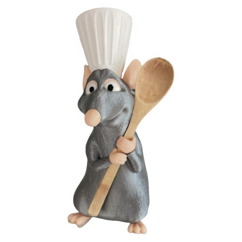 3DINCUY Remy De Ratatouille Spoon Holder with Wooden Spoon 3DINCUY Remy De Ratatouille Spoon Holder with Wooden Spoon