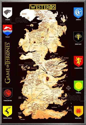Pósters Westeros - Game Of Thrones - Juego De Tronos - Casas 0