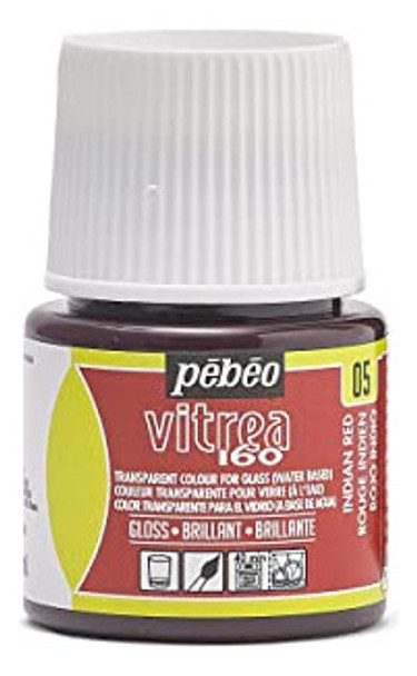 Pebeo Vitrea160 Pintura Para Vidrio Brillant 45ml Indian Red 0
