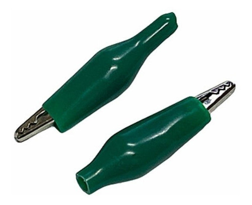 Pinza Clip Cocodrilo Mediano Verde X 10 U 0