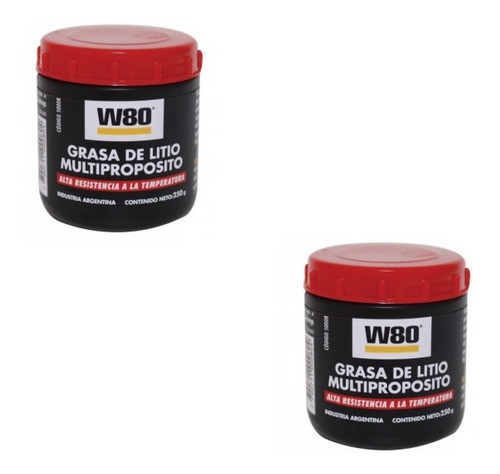 Grasa De Litio Multipropósito W80 100g Alta Resist A La Temp 0