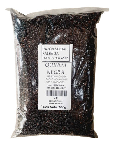 Quinoa Negra  500 G Lleve 3 Pague Solo 2 (ver Desc) 0