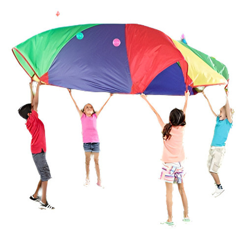 Juego De Los Cabritos De 12feet Del Arco Iris Paracaídas Des 0
