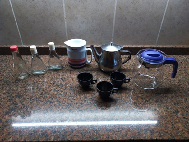 Cafetera-tetera Cristal, Tetera Imperial Metal Y Española. 0