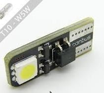 Lampara T10 2 Leds Canbus Reconocimiento Compu Auto .x2 0