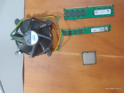 Combo Cpu E5700 Ram Ddr2 2gb Disipador Intel 0