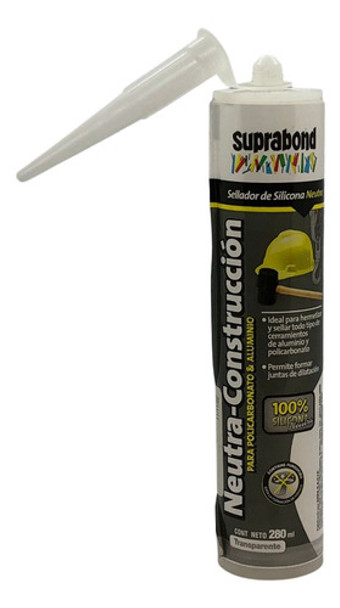 12 Selladores Silicona Neutra Construcción Suprabond 280ml 0