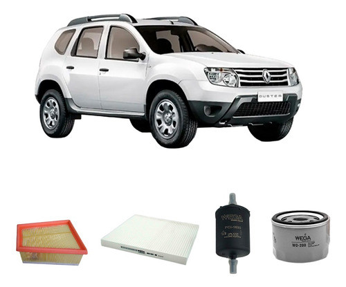 Kit X 4 Filtros Wega P/ Renault Duster 1.6 16v 2011 0