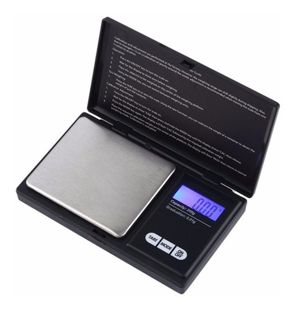 Mini Balança / Alta Precisão 0,01g Até 200g Com Peso 200grs 0
