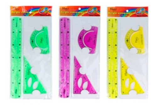 Juego De Geometría Flexible 20 Cm Tres Piezas 0