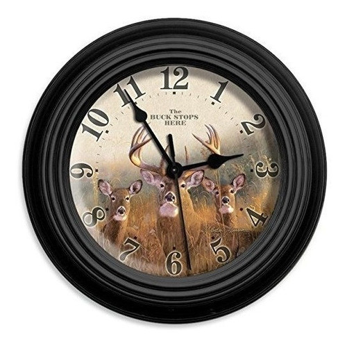 Arte Reflectante 10in Reloj De Pared Dolar Se Detiene Aqui 0