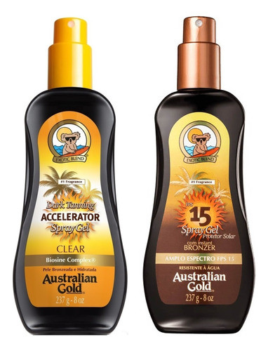 Kit Australian Gold Acelerador + Protetor Bronze Fps 15 237g 0