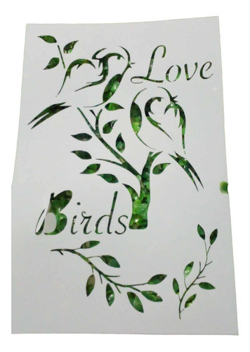 Stencil  Pajaros Y Plumas Elegibles  Set 80 Leer Descripcion 0