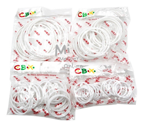 Argolla Plastica Blanca De 11 Cm X 20 Unidades Cbx 0