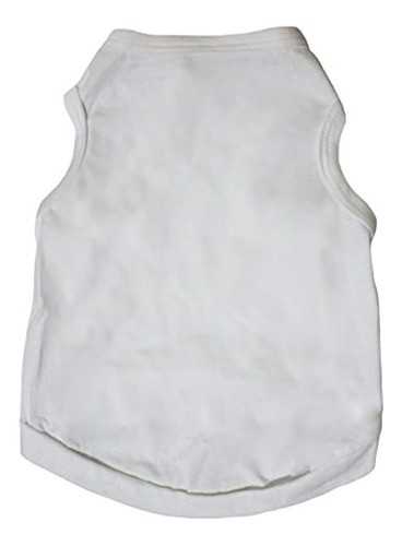 Petitebella Camisa Blanca Lisa Ropa Para Perros Cachorros 0