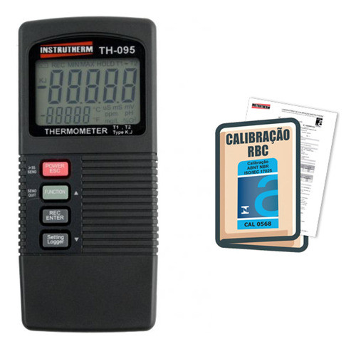 Termometro Digital Mod Th-095 + Certificado Calibração Rbc 0