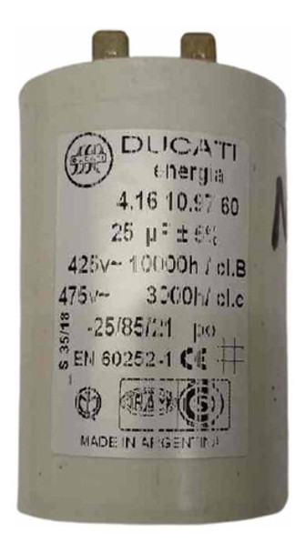Capacitor De Arranque De Motor 25 Uf 0