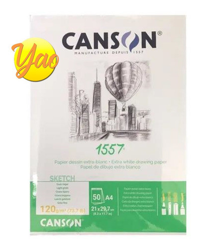 Block Canson 1557 A4 180gr 30h 0