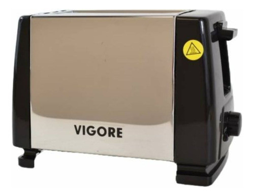 Tostadora Cromada Vigore Capacidad De 2 Panes 700w 0