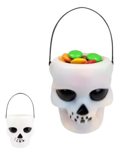 Party Store Mini Balde Caramelera Calavera Craneo Halloween 0